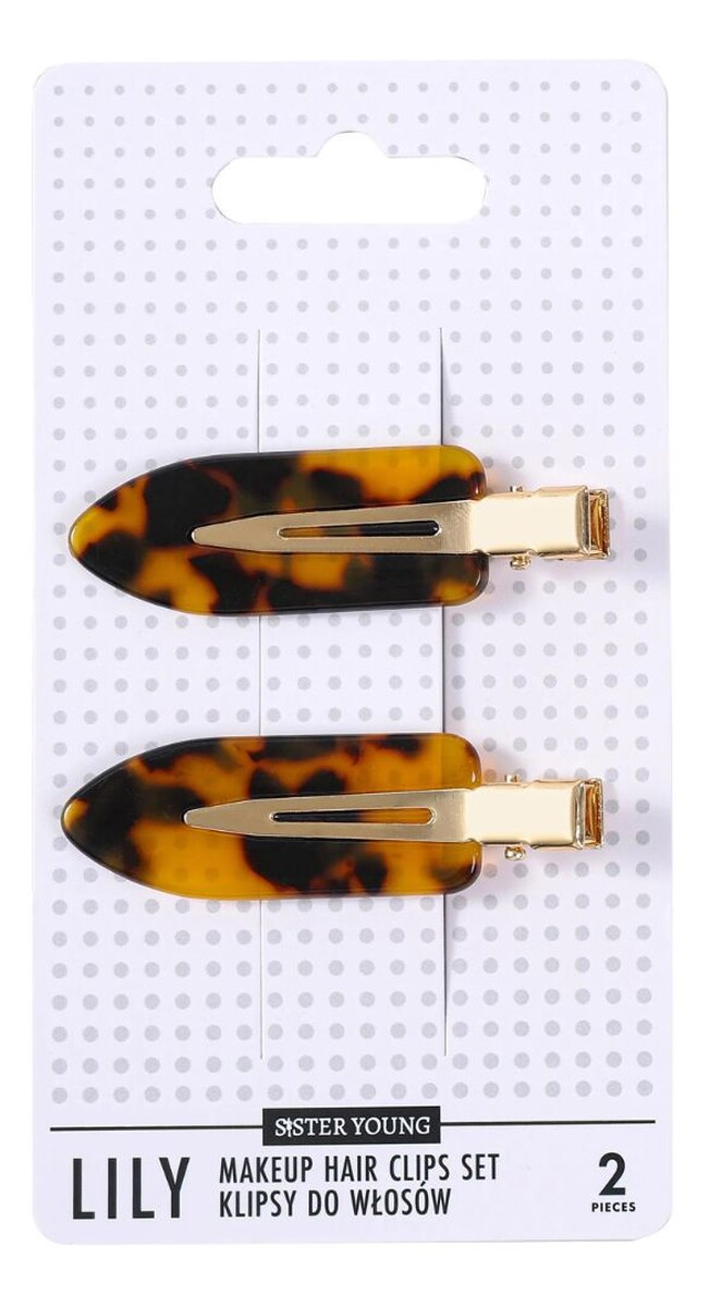 Lily klipsy do włosów do makijażu deep leopard print 2szt