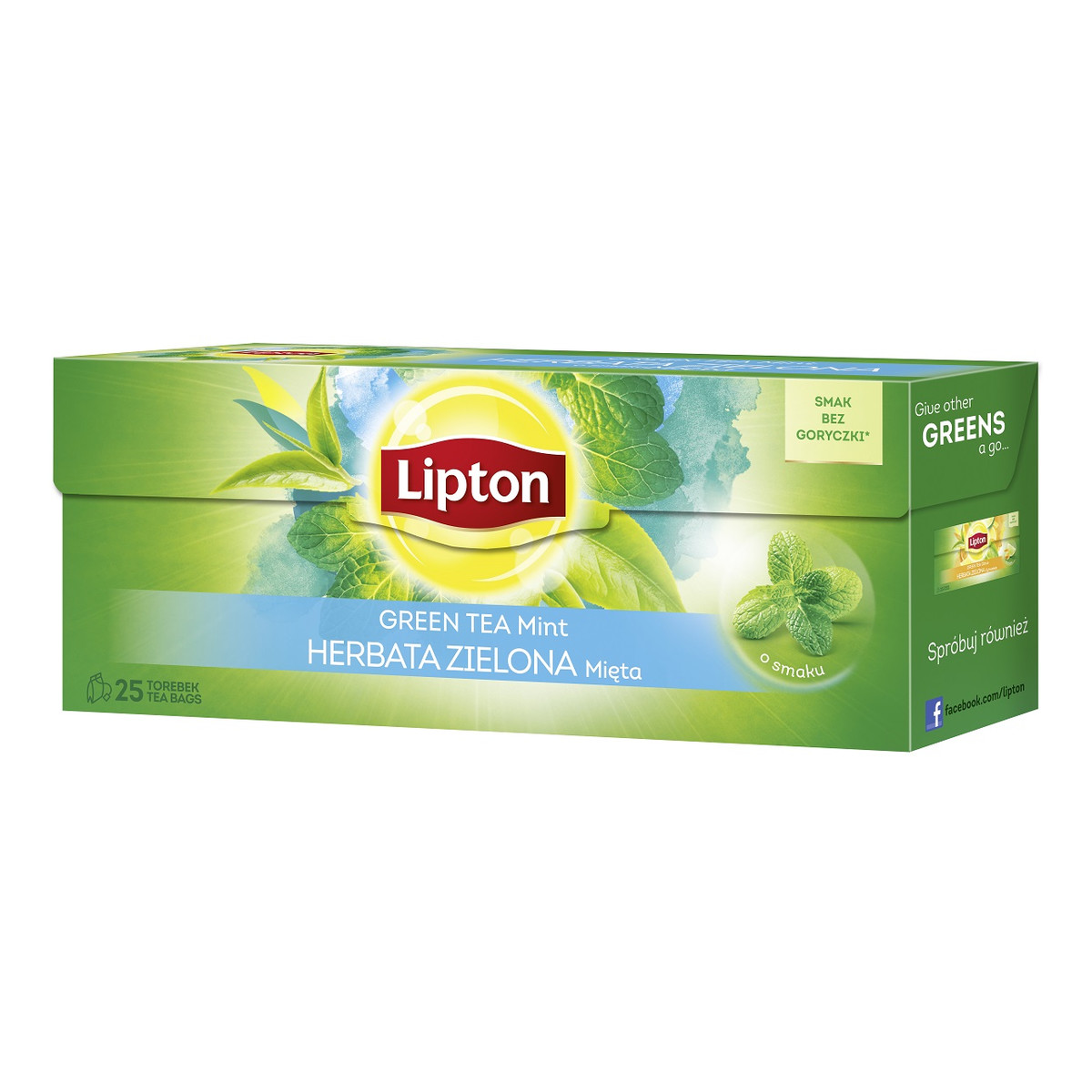 Lipton Green Tea herbata zielona Mięta 25 torebek 32g
