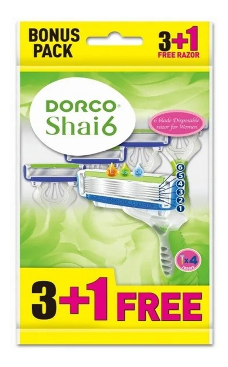 Maszynka do golenia jednorazowa damska 6 ostrzy