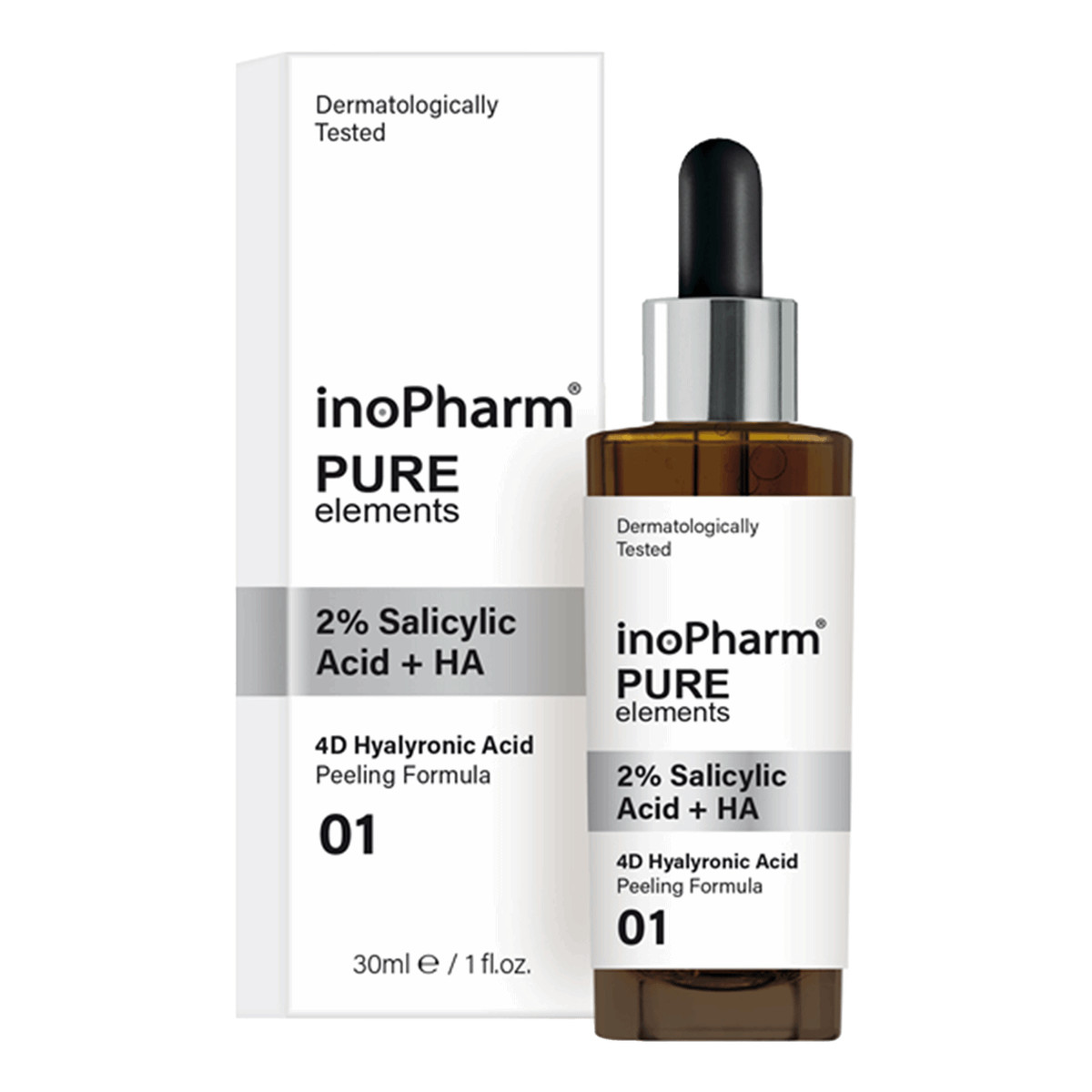 InoPharm Peeling do twarzy z 2% kwasem salicylowym i hialuronowym 30ml