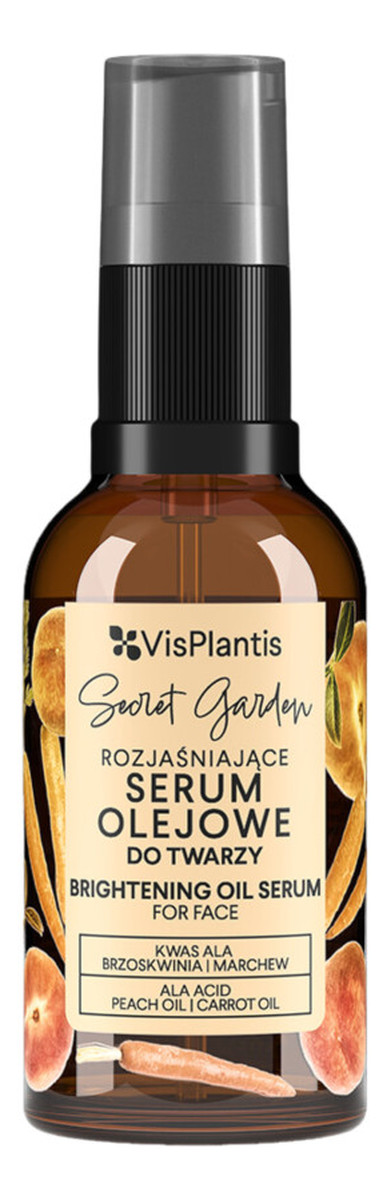 Rozjaśniające serum olejowe do twarzy Kwas ALA & Brzoskwinia & Marchew