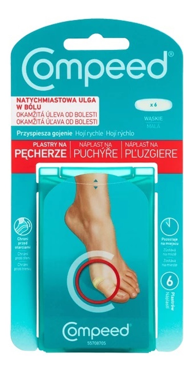 Plastry na pęcherze Wąskie 6szt.