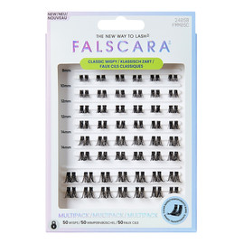 Falscara sztuczne rzęsy kępki classic wispy, mega multipack-50 kępek