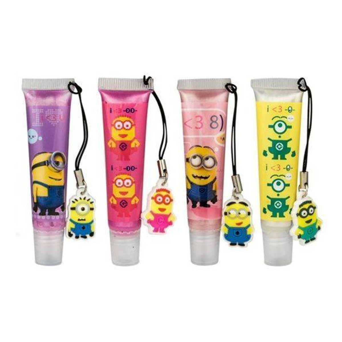 Corsair Despicable Me Minion błyszczyk do ust 4x8ml + przywieszka 4szt