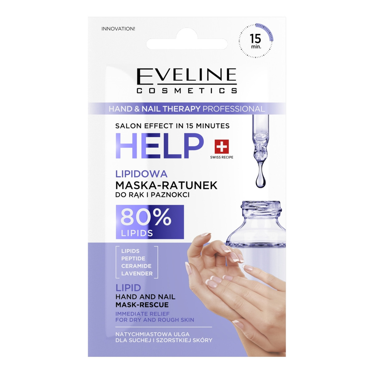 Eveline Nail Therapy Professional Hand lipidowa maska-ratunek do rąk i paznokci 7ml