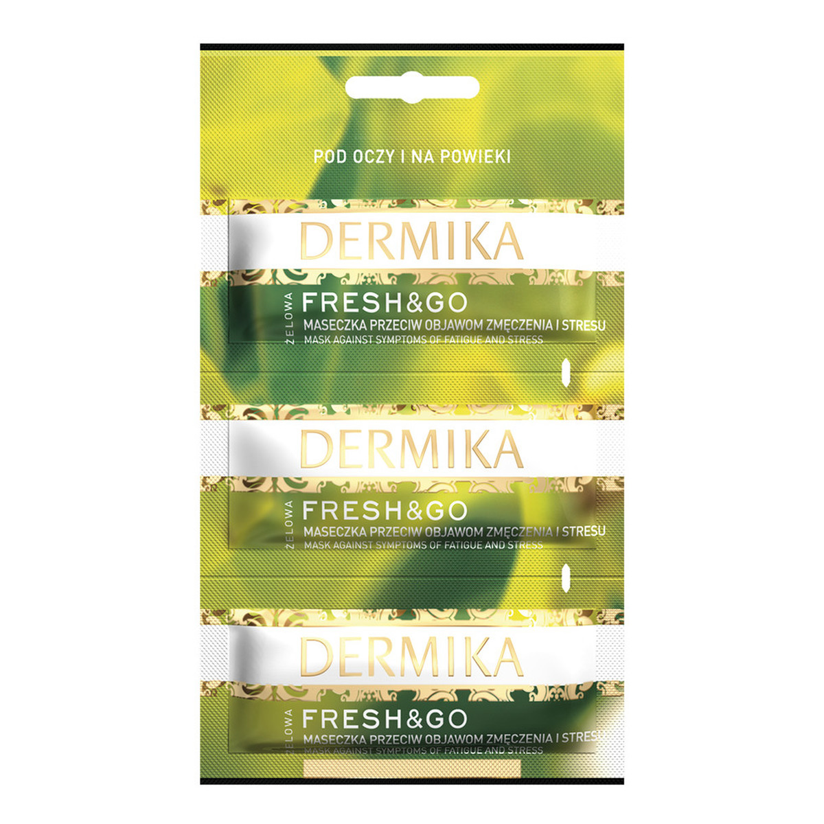 Dermika Maseczki Piękności Maseczki Piekności Fresh&Go Żelowa Maseczka Pod Oczy i Na Powieki Przeciw Objawom Zmęczenia 10ml