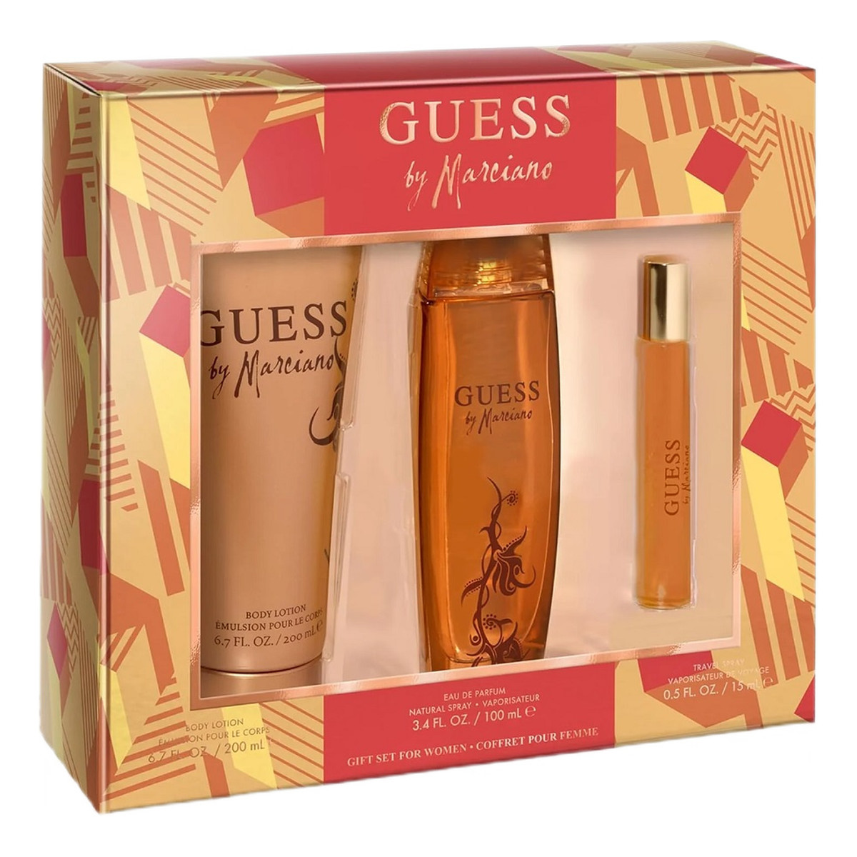 Guess By marciano Zestaw woda perfumowana spray 100ml + woda perfumowana spray 15ml + balsam do ciała 200ml