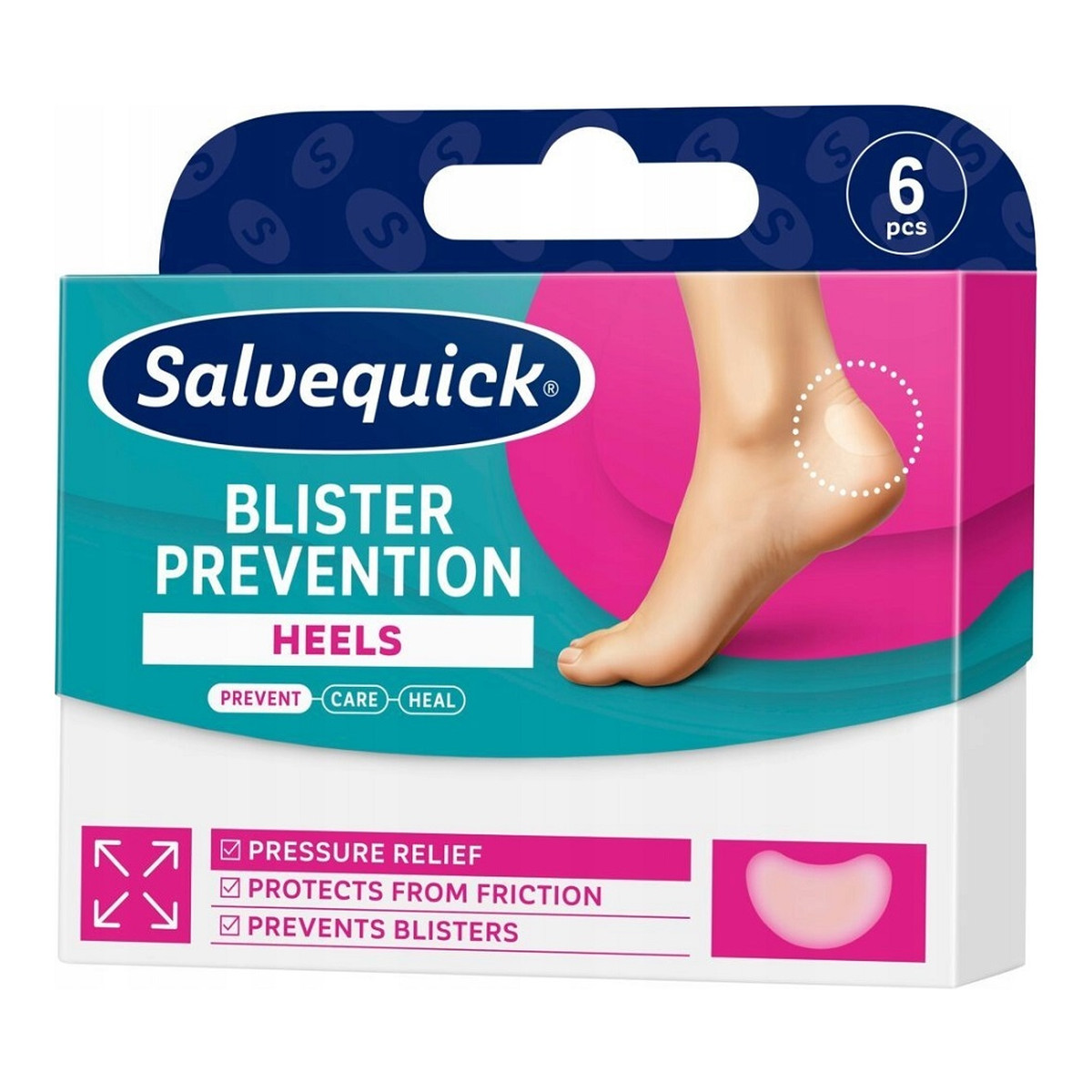 Salvequick Blister Prevention Heels plastry na pęcherze 6szt.