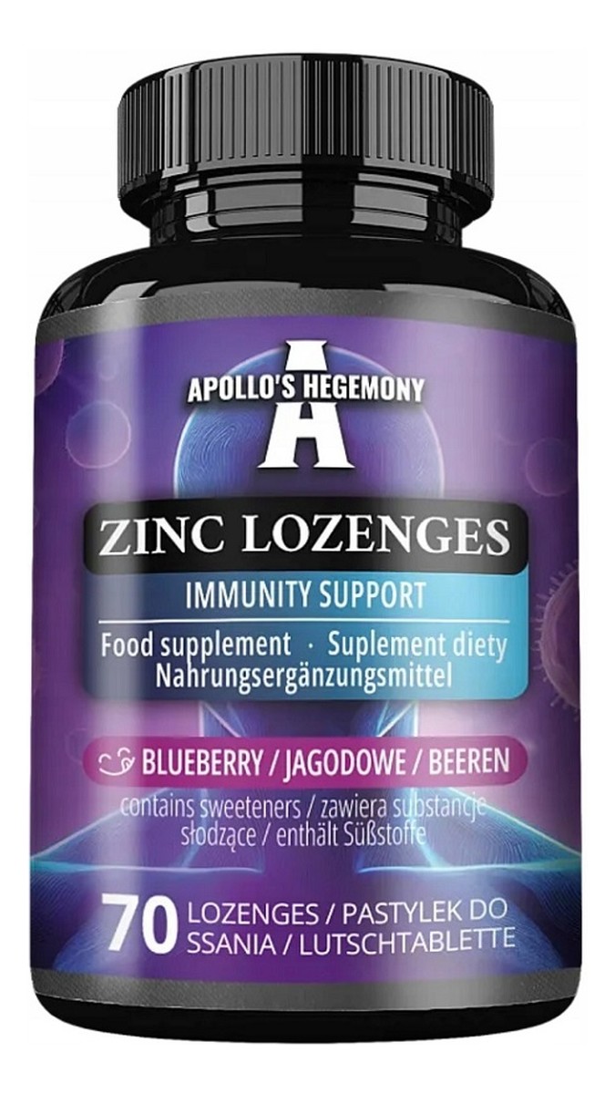 Zinc Lozenges suplement diety pastylek do ssania 70 Tabletek