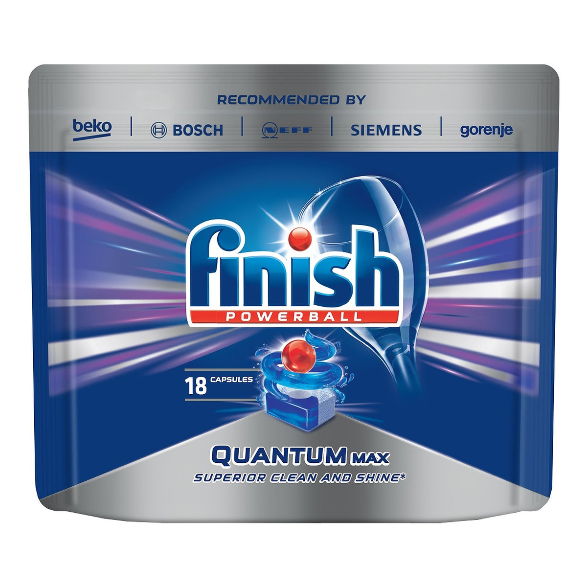 Finish Quantum Max tabletki do mycia naczyń w zmywarkach 18szt 279g