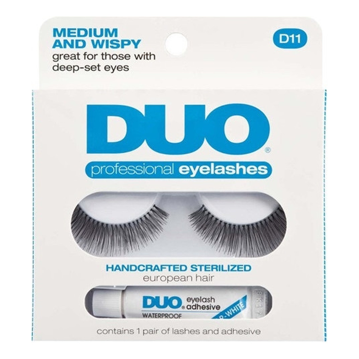 Ardell Duo Professional Eyelashes para sztucznych rzęs D11 + Lash Adhesive klej do rzęs 2,5g