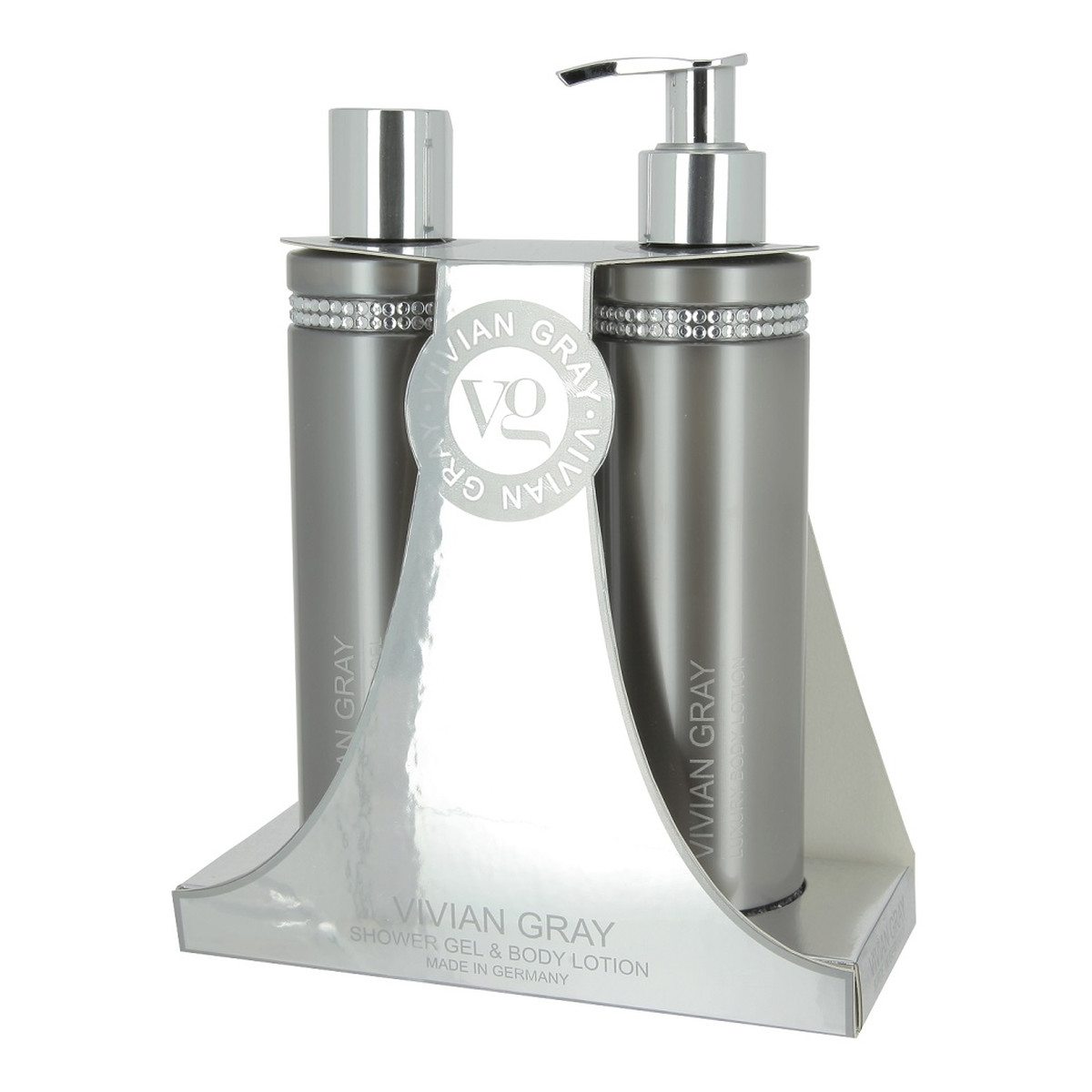 Vivian Gray Grey Crystals Zestaw luxury shower gel żel pod prysznic 250ml + luxury body lotion balsam do ciała 250ml