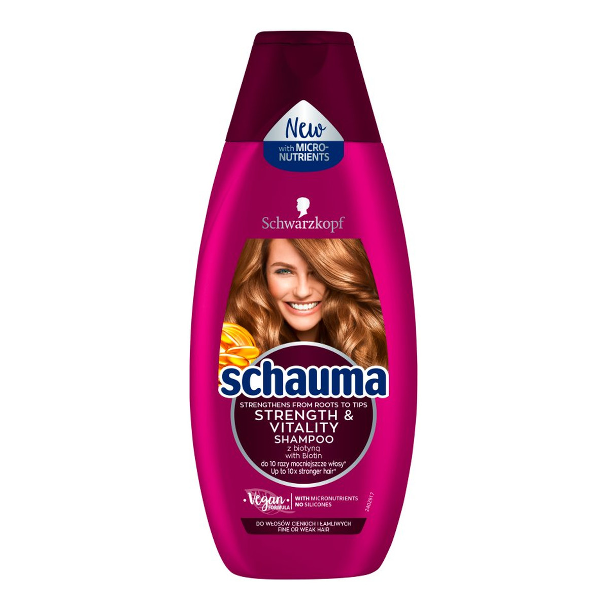 Schauma Strength & Vitality szampon do włosów cienkich i łamliwych 400ml