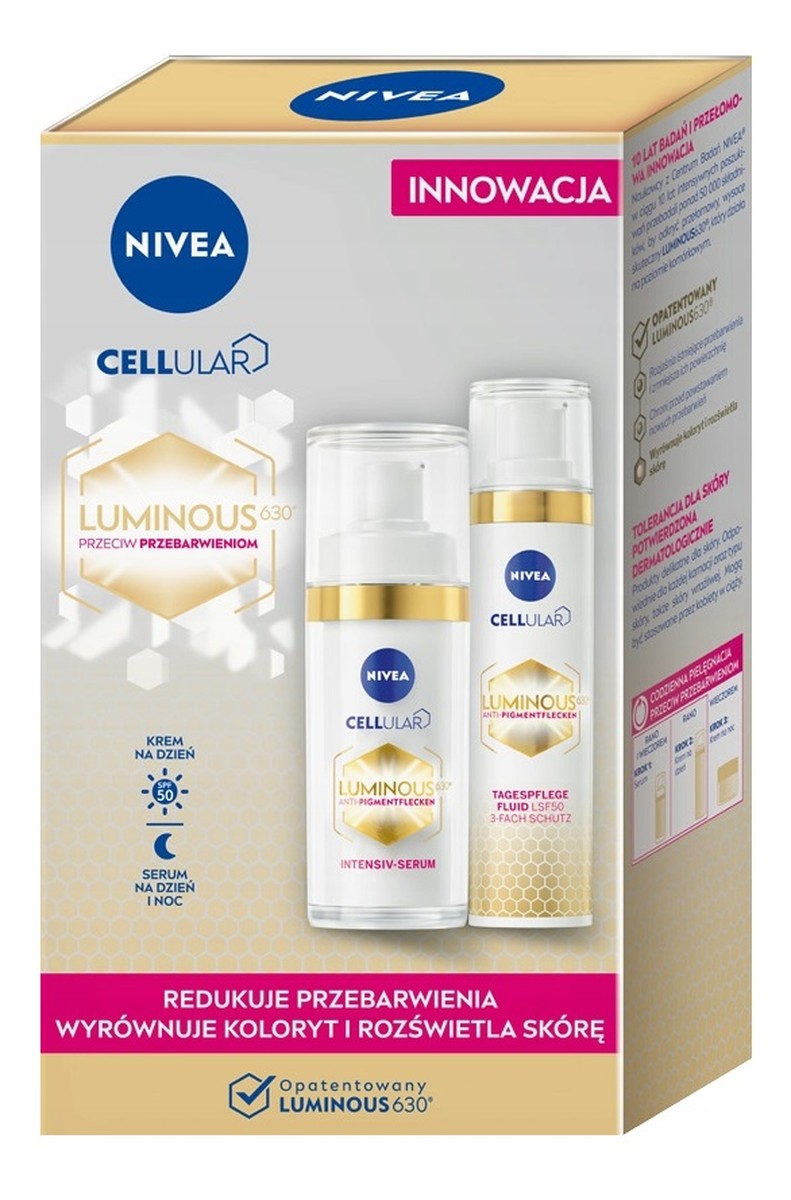 Luminous 630 zestaw krem na dzień przeciw przebarwieniom 40ml + intensywne serum przeciw przebarwieniom 30ml
