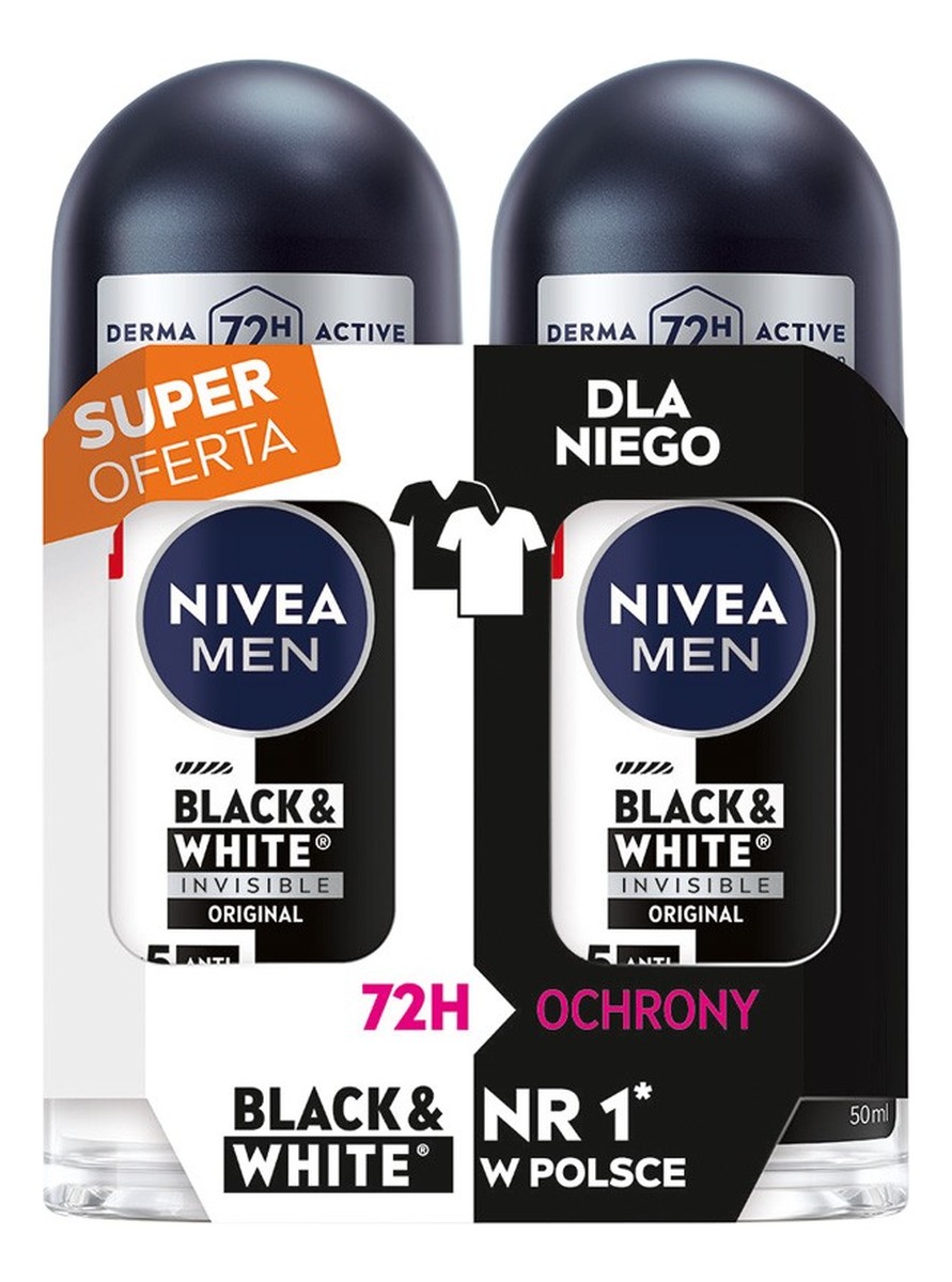 Deo roll-on_duo męski b&w inv.origin 2x50ml