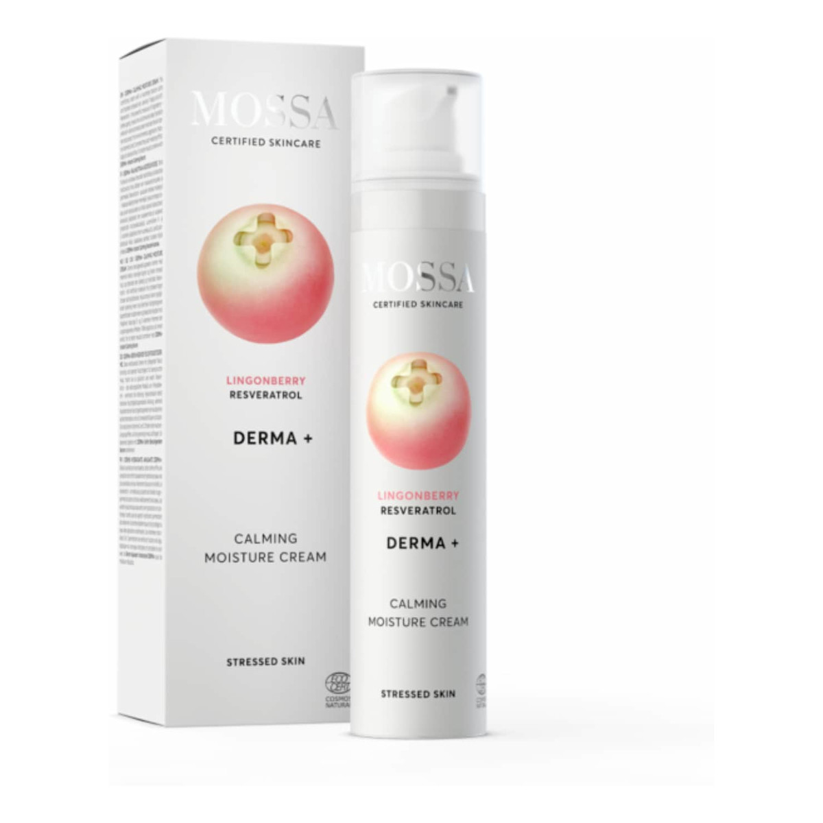 Mossa Uspokajający krem nawilżający do skóry wrażliwej z Borówką Brusznicą i Resweratrolem 50ml