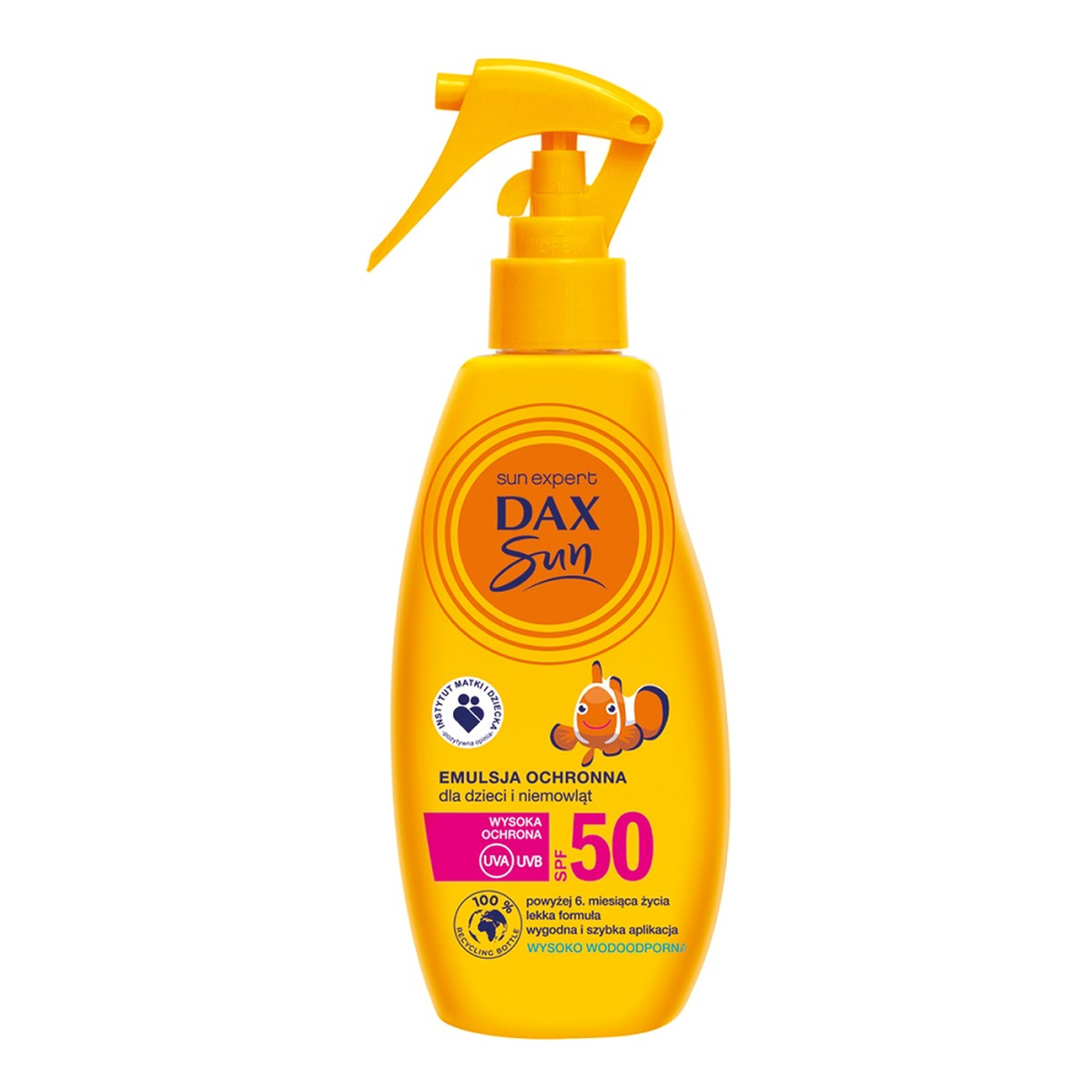 Dax Sun Ochronna emulsja do opalania dla dzieci i niemowląt w sprayu SPF50 200ml