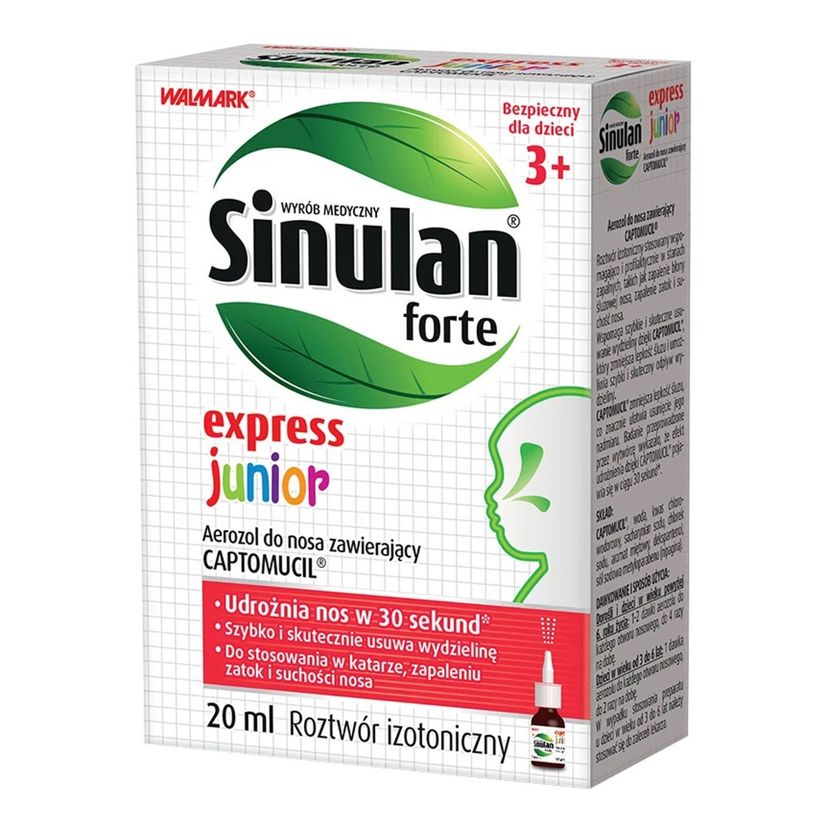 Sinulan Express forte junior aerozol do nosa 20ml