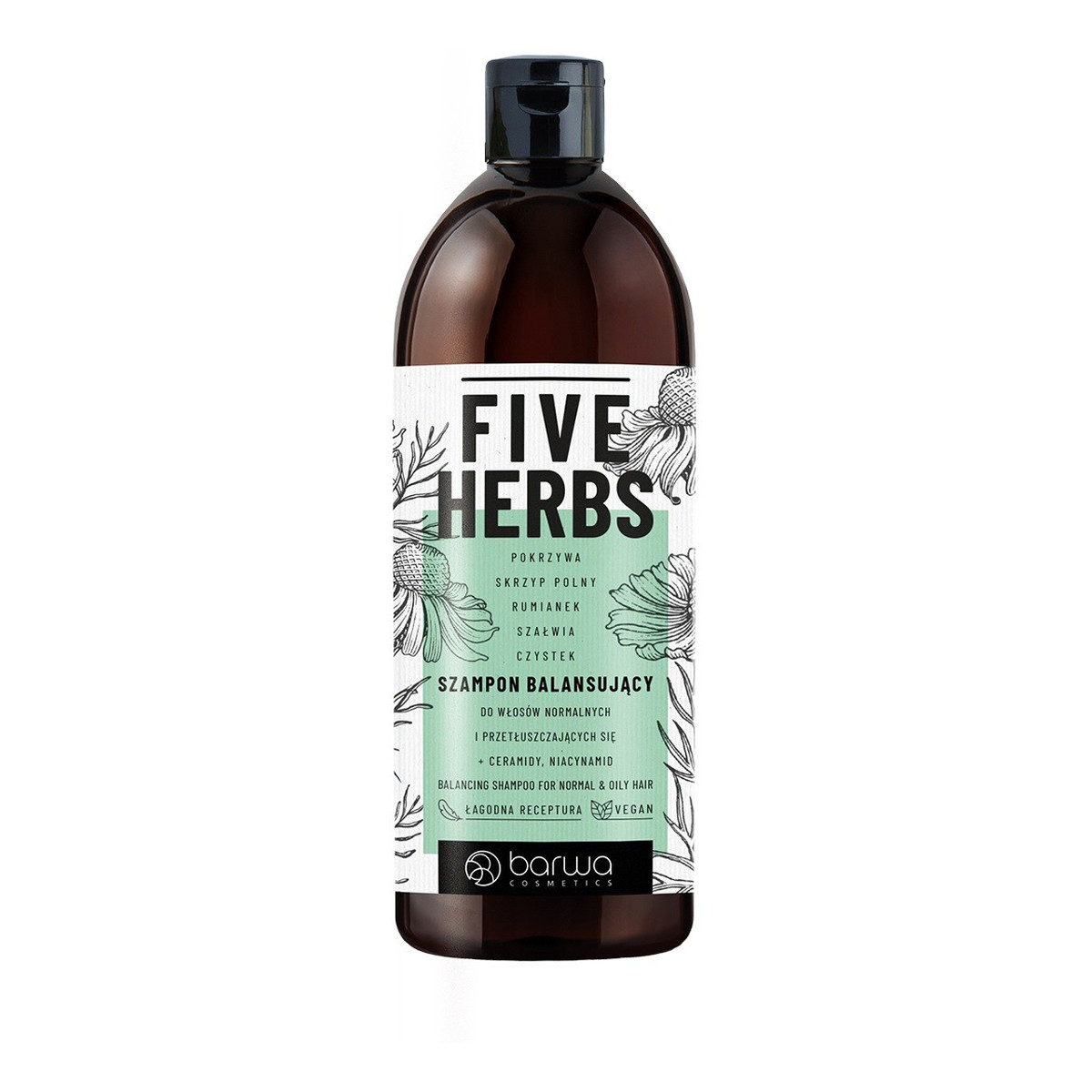 Barwa Five Herbs Szampon balansujący - do włosów normalnych i przetłuszczających się 480ml
