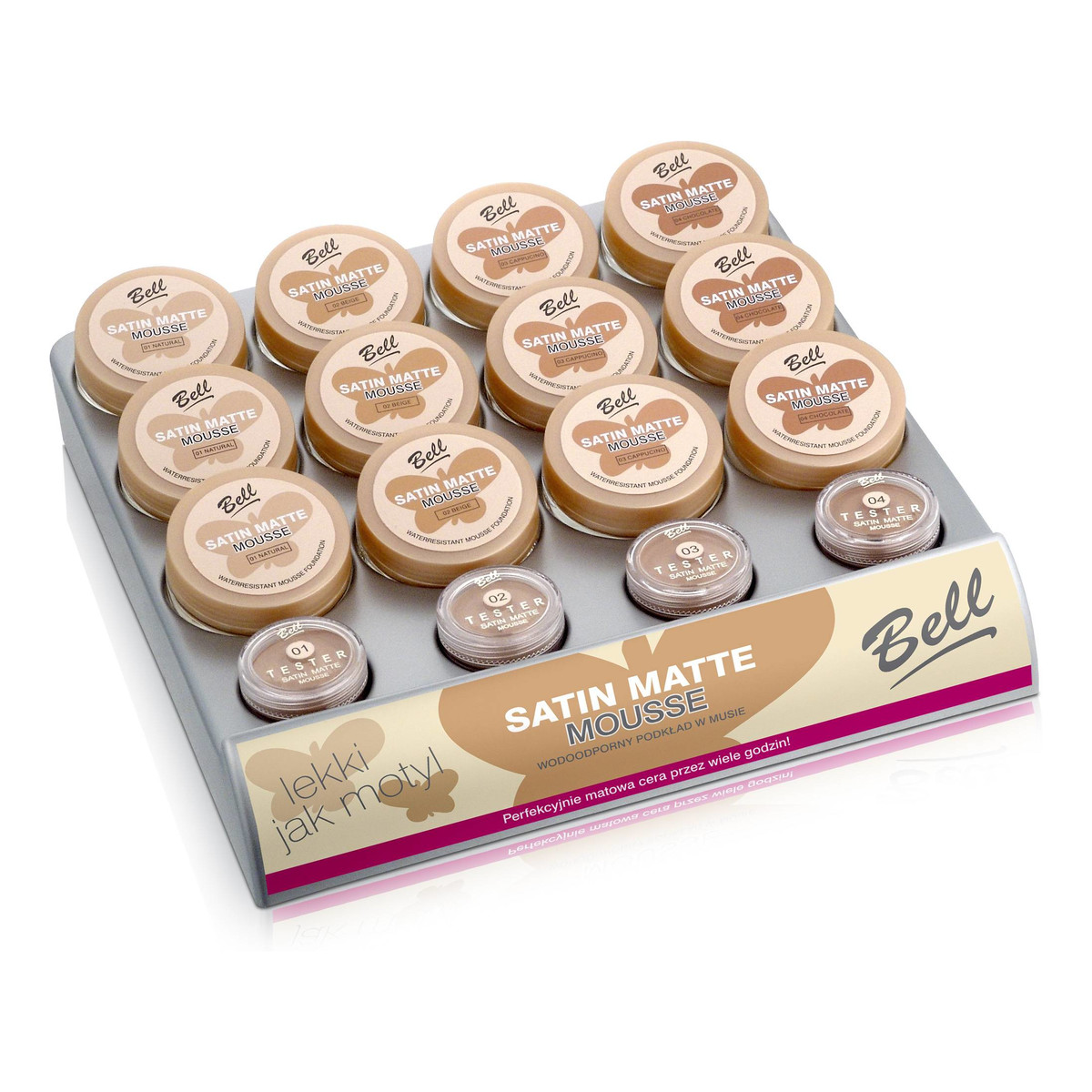 Bell Satin Matte Mousse Wodoodporny Podkład w Musie 12ml