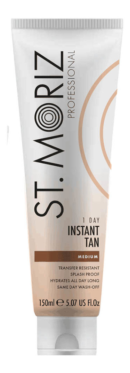 1 Day Instant Tan Zmywalny bronzer do ciała Medium