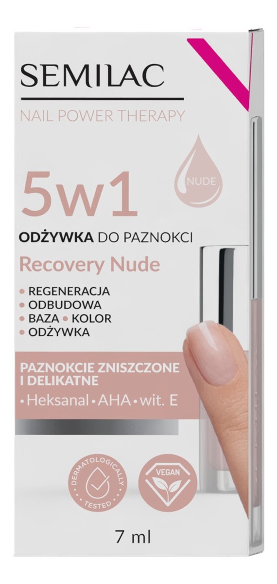 Odżywka do paznokci nail power therapy 5w1 recovery nude