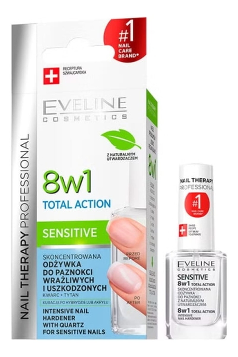 Lakier odżywka Total Action 8w1 Sensitive