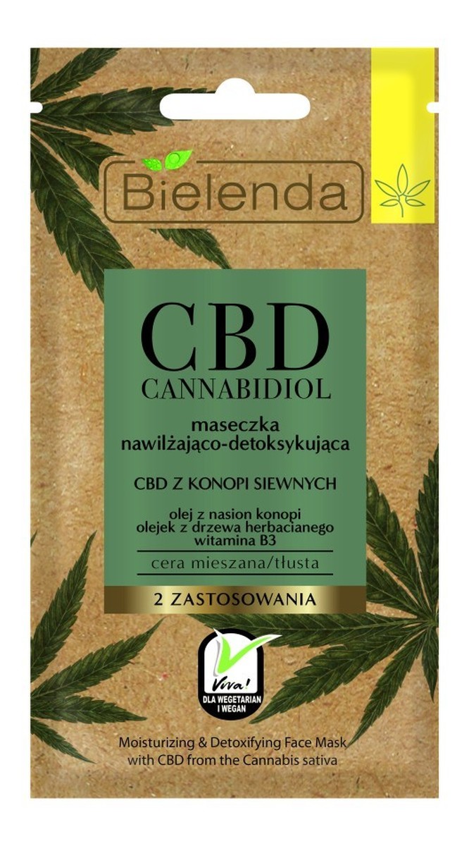 Cannabidiol Maseczka do twarzy nawilżająco-detoksykująca