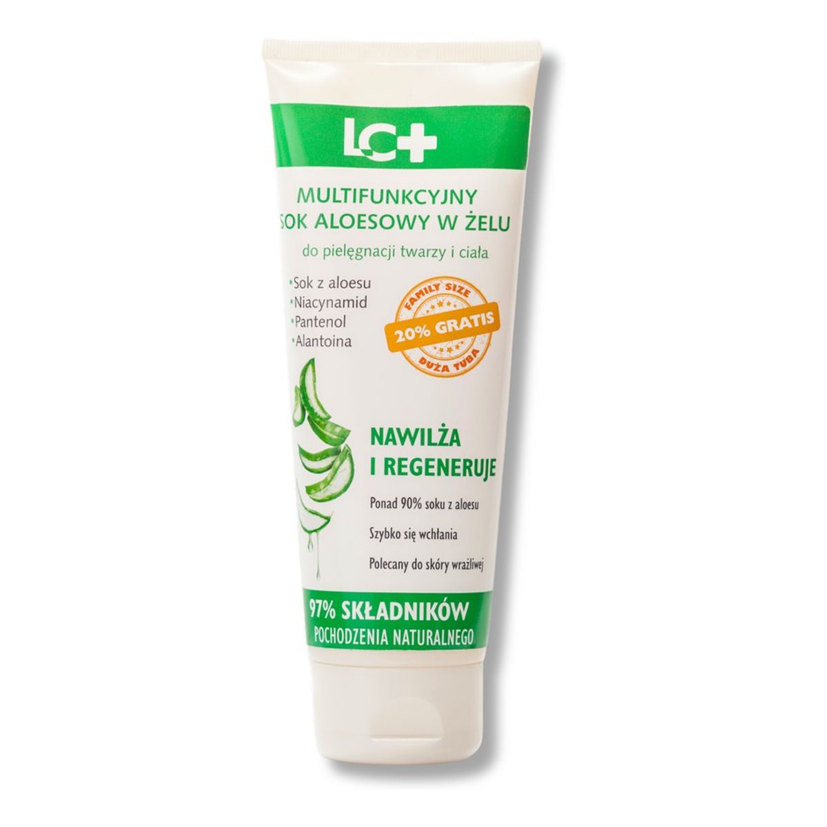 LC+ Multifunkcyjny sok aloesowy w żelu do pielęgnacji twarzy i ciała 250ml