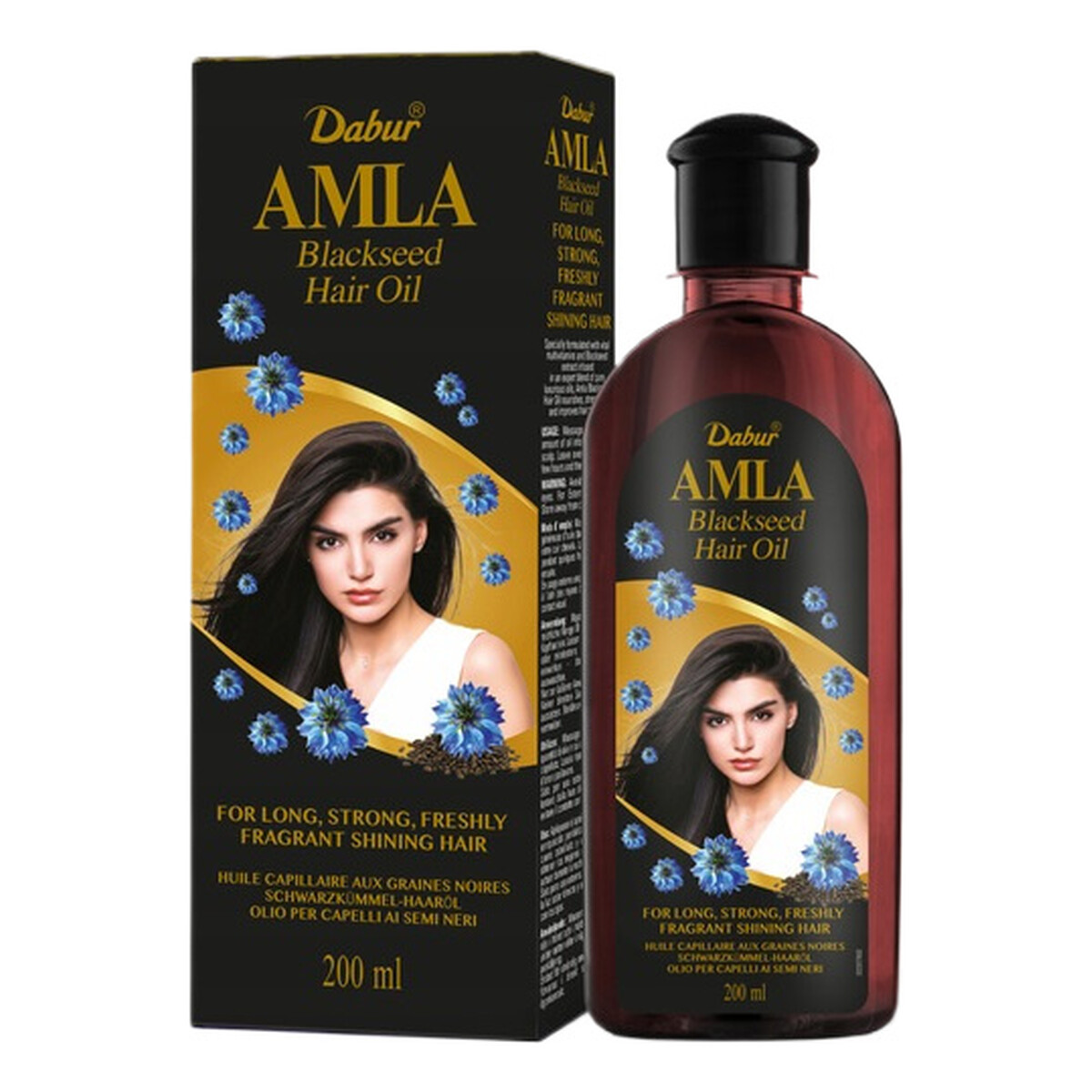Dabur Amla Blackseed Hair Oil Olejek do włosów z organiczną czarnuszką 200ml