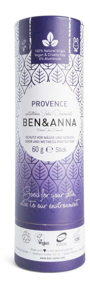 naturalny dezodorant na bazie sody sztyft kartonowy Provence