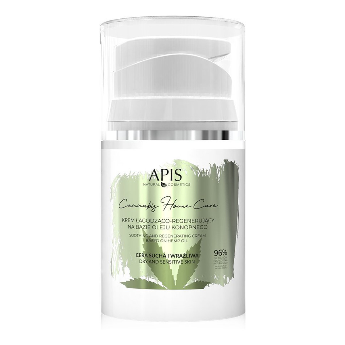 Apis Cannabis Zestaw świąteczny Łagodząca pianka do mycia twarzy 150ml + Krem łagodząco-regenerujący 50ml