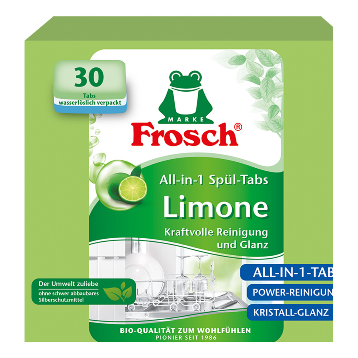 Frosch Tabletki do zmywarki z limonką 50 sztuk