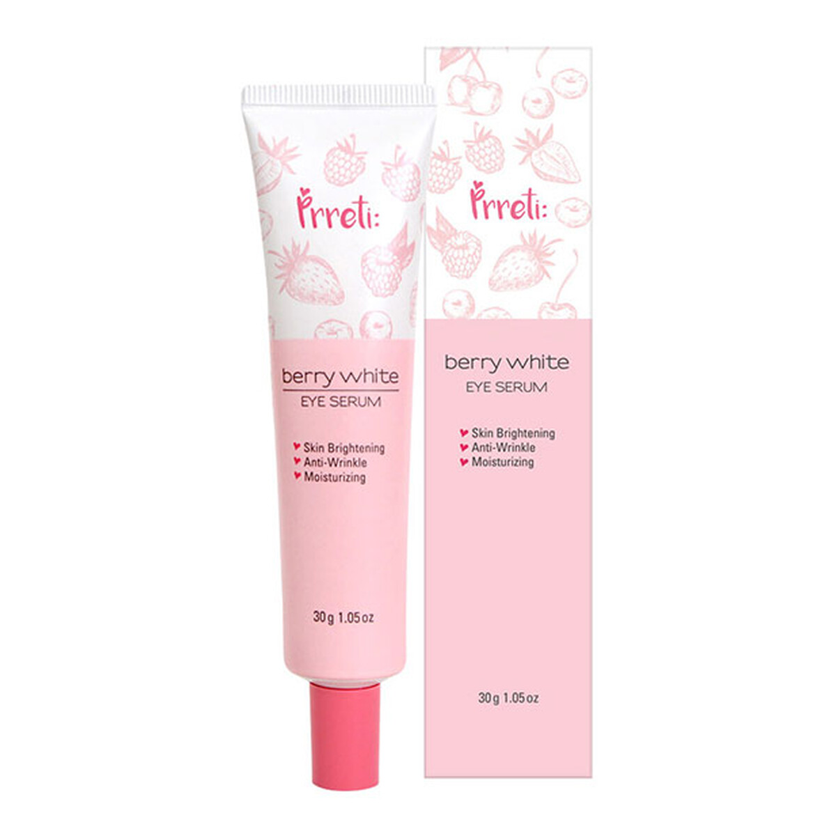 Prreti Berry white eye serum rozjaśniające serum pod oczy z ekstraktami owocowymi i witaminami 30ml