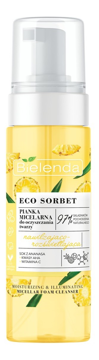 Ananas Pianka micelarna nawilżająco - rozświetlająca