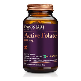 Active folate aktywny kwas foliowy 800mcg suplement diety 90 kapsułek