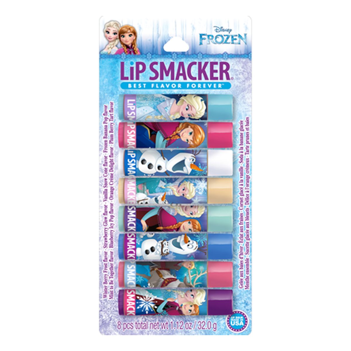 Lip Smacker Flavoured Lip Balm Collection błyszczyki do ust Disney Frozen 8x4g 32g
