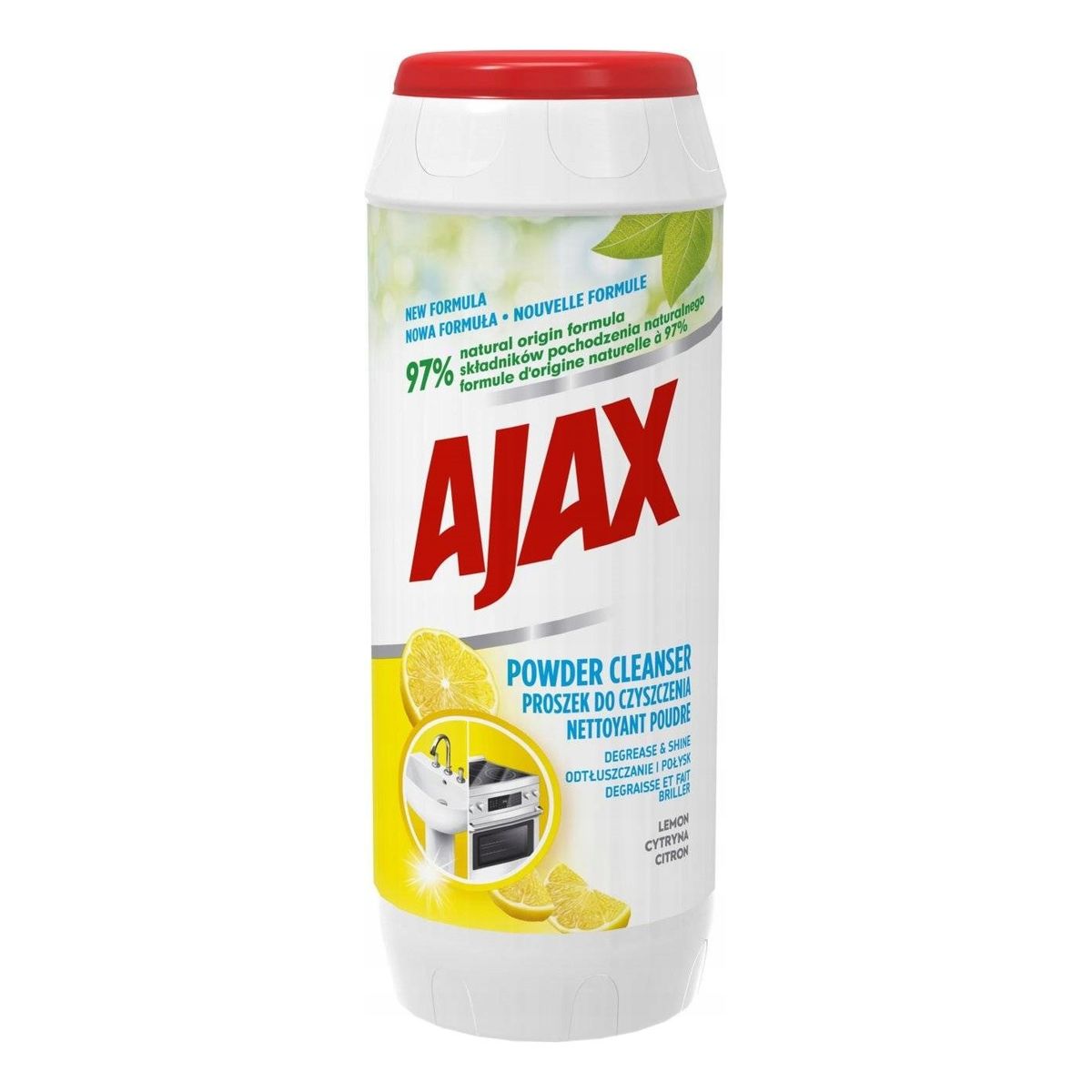 Ajax Świeżość cytryny Proszek do czyszczenia 450g