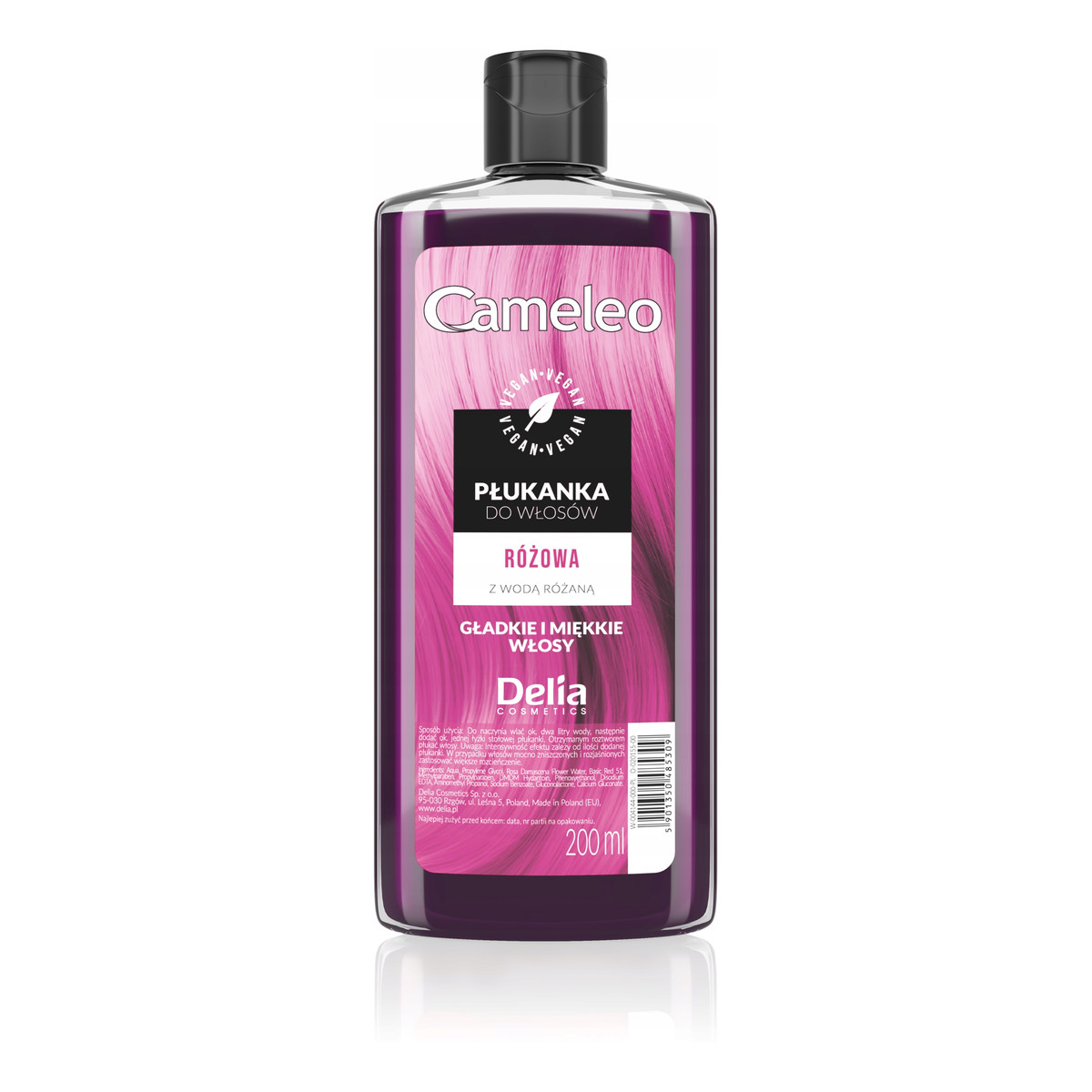 Cameleo Płukanka do włosów różowa z wodą różaną 200ml