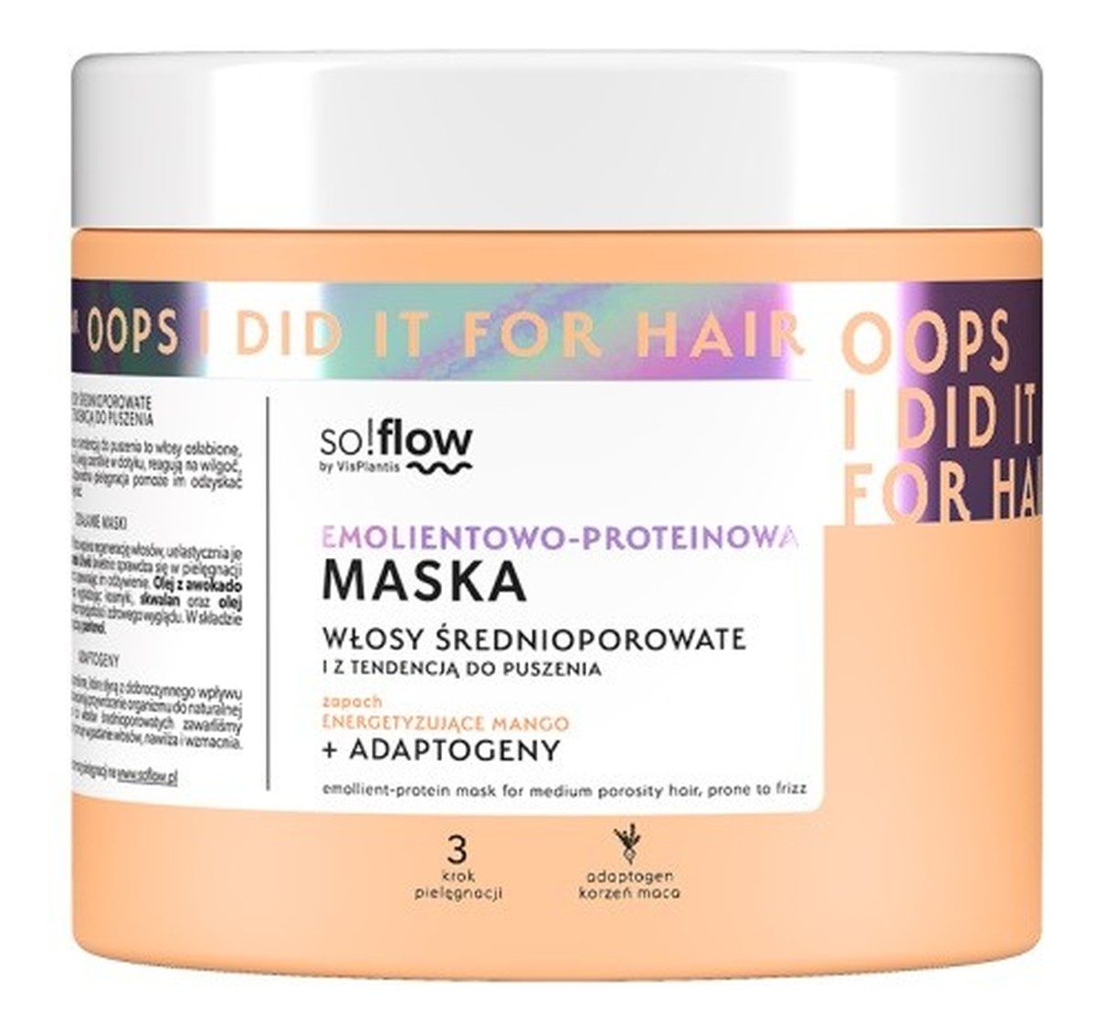 emolientowo-proteinowa maska do włosów średnioporowatych i z tendencją do puszenia