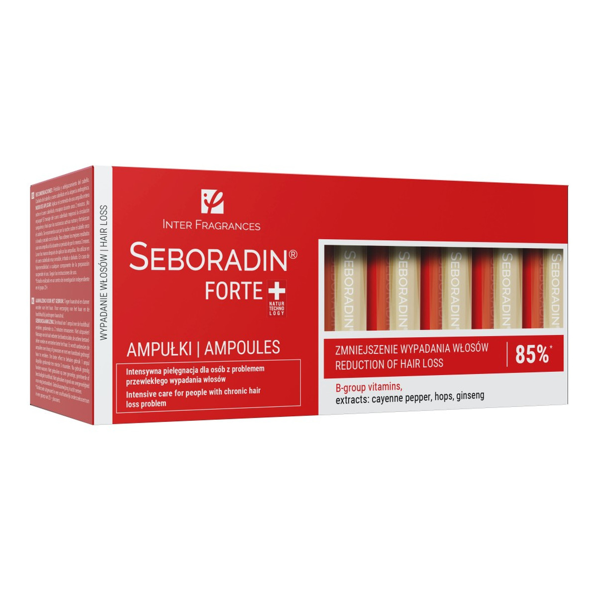 Seboradin Forte ampułki przeciw wypadaniu włosów 14x5.5ml