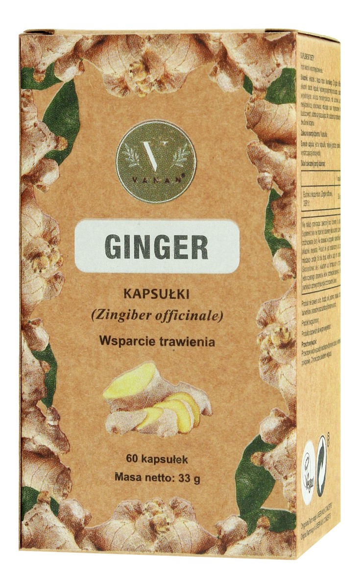 Vanan ginger suplement diety wspomagający odporność i trawienie kapsułki 60 szt.