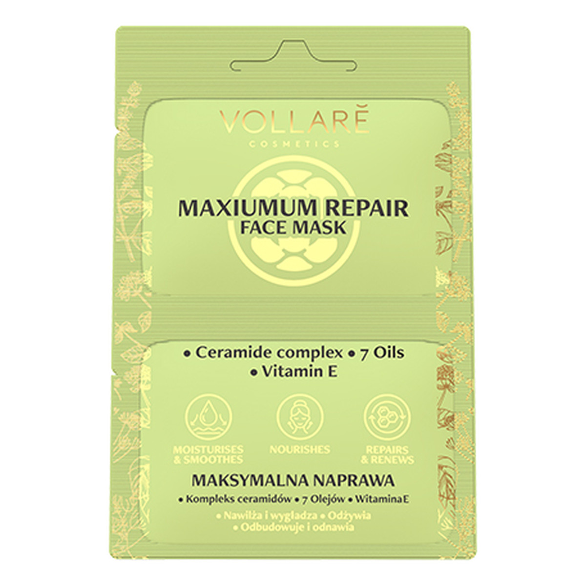 Vollare Maska do twarzy maksymalna naprawa 2x 5ml