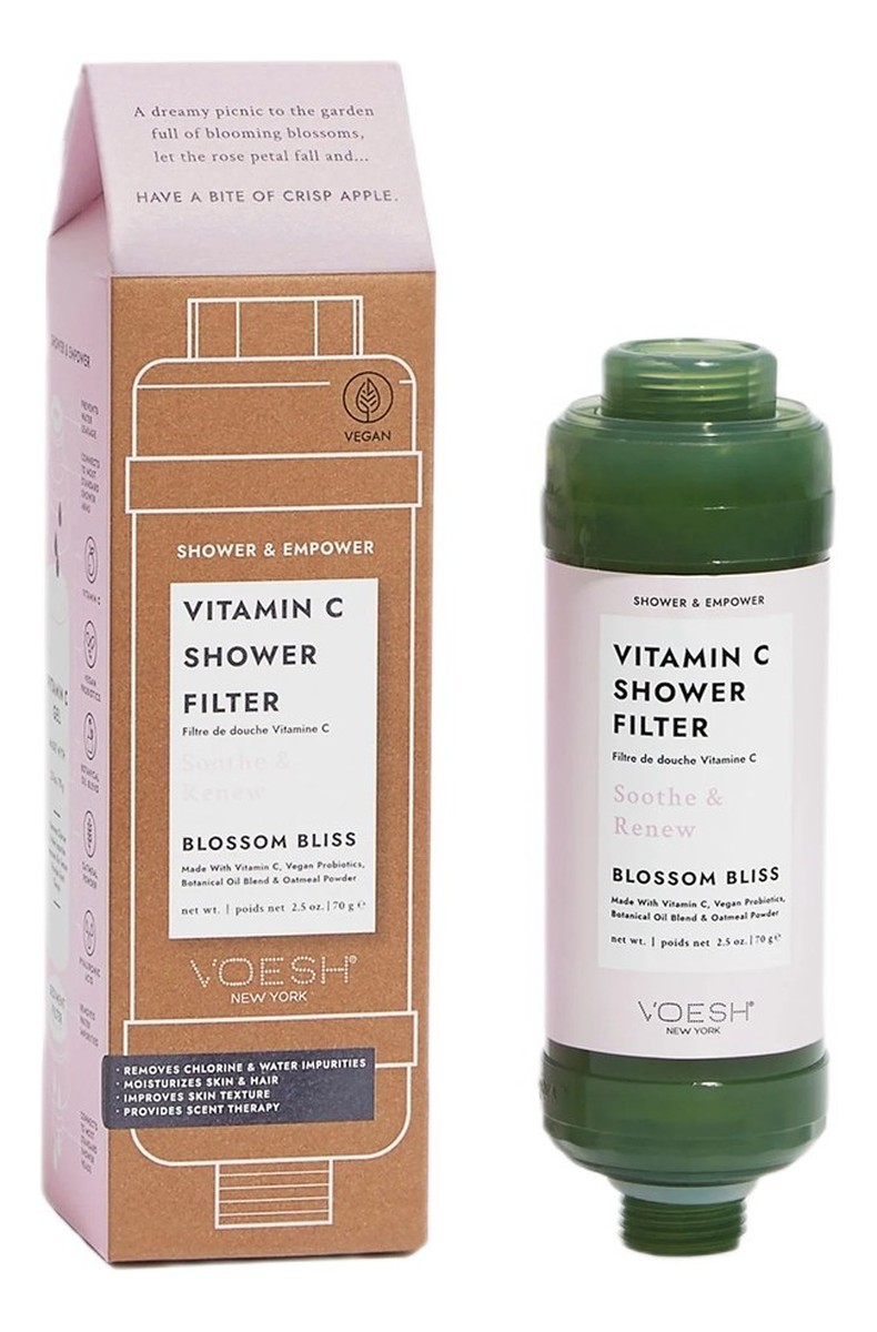 Vitamin c shower filter filtr prysznicowy z witaminą c do ciała i skóry głowy blossom bliss