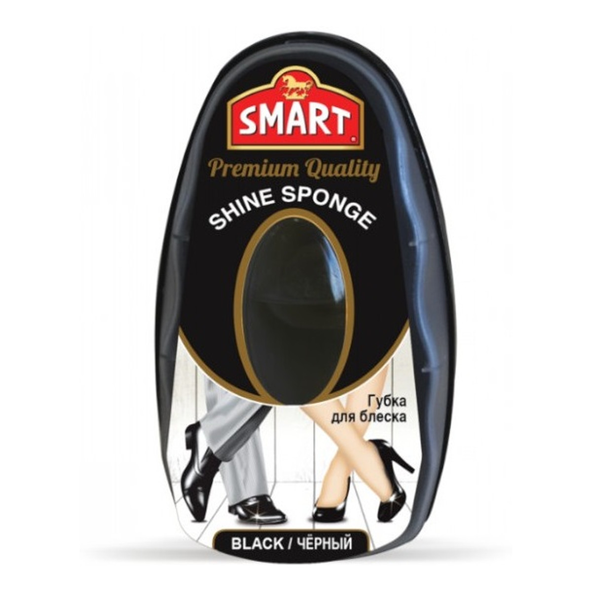 Smart Gąbka nabłyszczająca do obuwia czarna 8ml