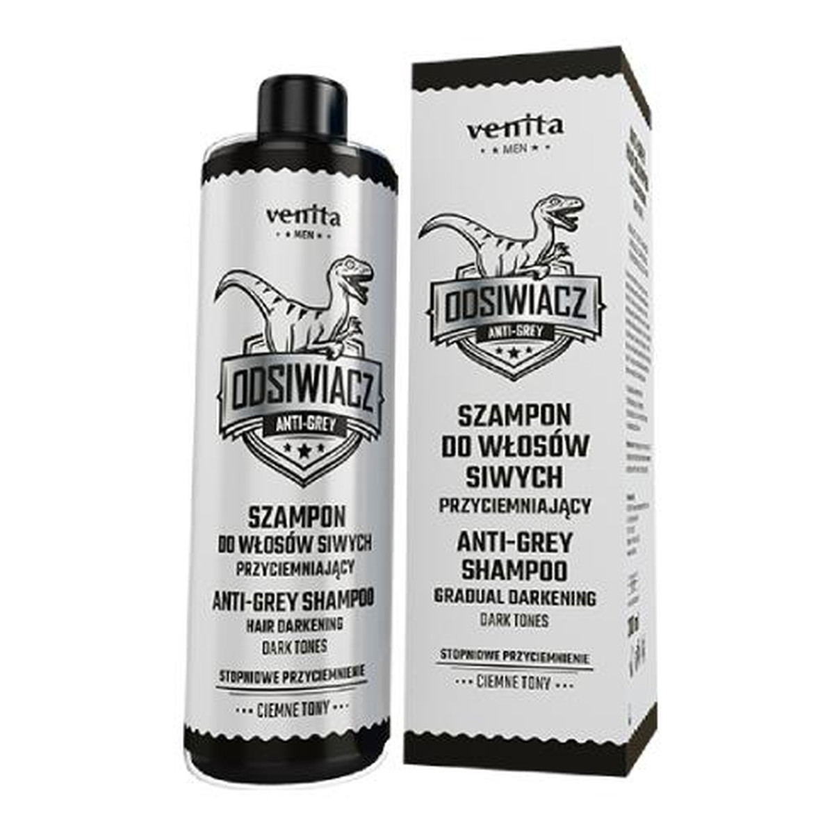 Venita Men szampon do włosów siwych przyciemniający ciemne tony 200ml