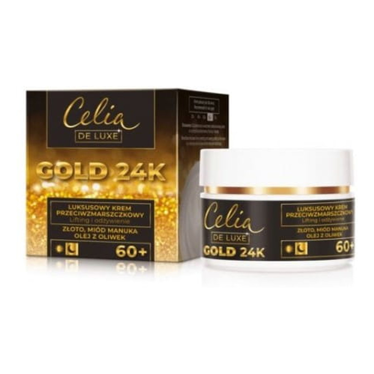 Celia De Luxe Krem Do Twarzy Gold 24K na dzień i na noc 60+ 50ml