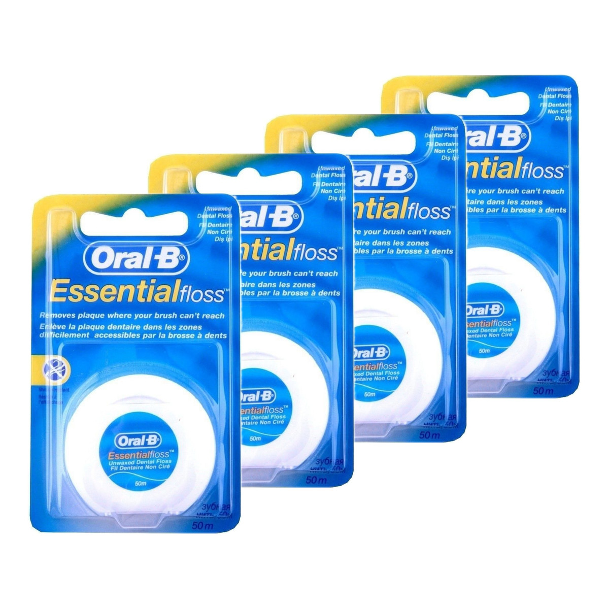 Oral-B Essential Floss Nić Dentystyczna Unwaxed niewoskowana 4szt.