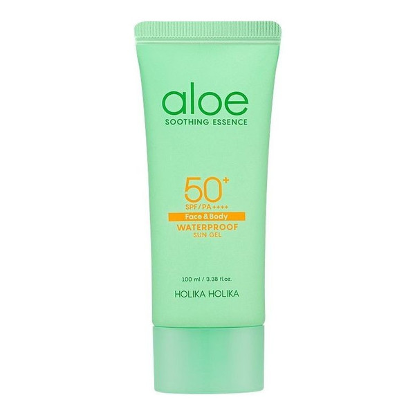 Holika Holika Aloe Soothing Essence Waterproof Sun Cream SPF50+ Wodoodporny żel przeciwsłoneczny z aloesem i wysokim filtrem do twarzy i ciała 100ml