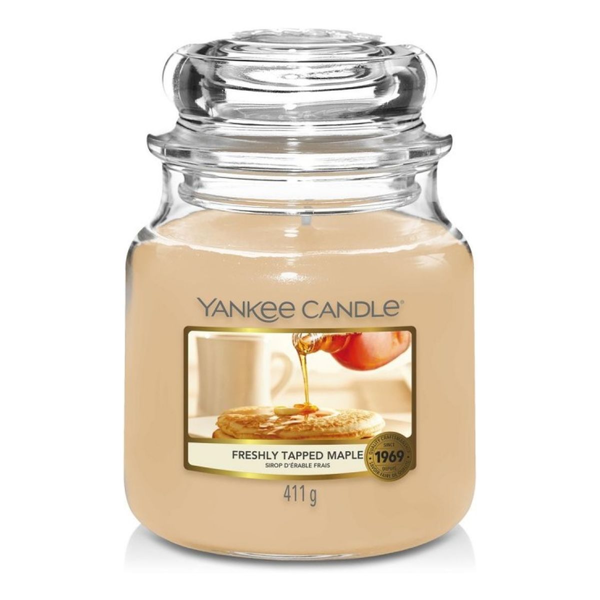 Yankee Candle Świeca zapachowa średni słój freshly tapped maple 411g